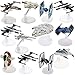 Hot Wheels Star Wars Die-Cast Ships with Stands, Model DXD9699B, 12 Pack