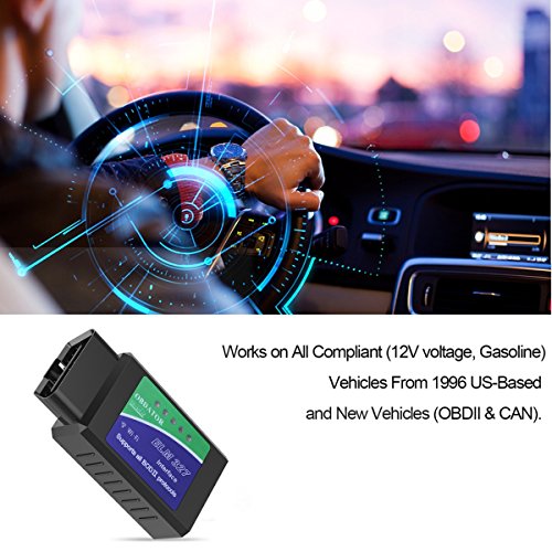 obdator Car WiFi OBD2 Scanner OBDII Scan Code Reader Adapter Check Engine Light Diagnostic Tool iOS & Android Work App in CarDoc, OBD DashCommand, Torque