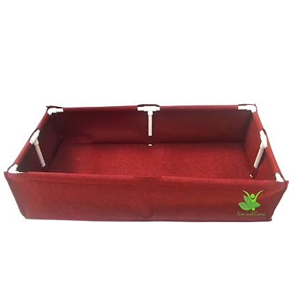 Sow and Grow Geo Fabric 500 GSM Breathable Large Raised Bed for Gardening ( 48x24x12 Inches )