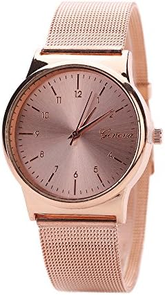 BUKINIE Women's Quartz Watch Classic Faux Chronograph Round Ladies Crystals Wristwatch(Rose Gold)