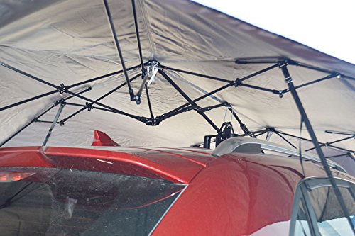 Portable Semi-automatic Outdoor Car Umbrella Sunshade Roof Cover UV Protection