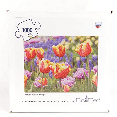 Big Ben Jigsaw Puzzle of a Field of Tulips