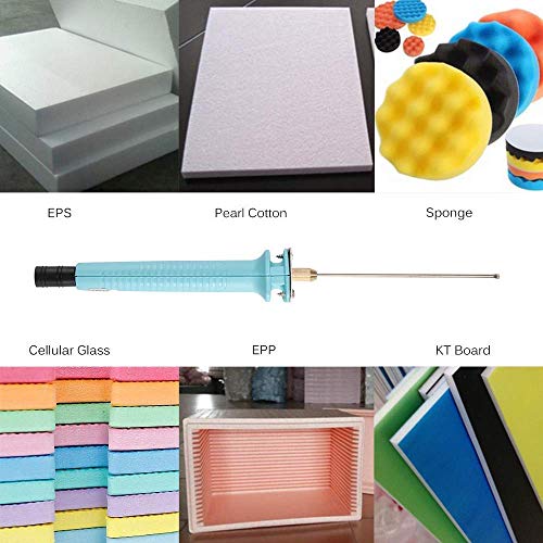 Foam Cutter Electric Styrofoam Cutting Tool Pen, Craft Hot Knife Foam Wire Cutter Set, 10CM Styrofoam Cutting Machine Knife with 15W Electronic Voltage Transformer Adaptor