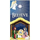 Christmas Nativity Believe Door Cover