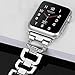 Bling Bands Compatible Apple Watch Band 38mm 42mm Stainless Steel Metal Replacement Wristband Sport Strap Iwatch Nike+, Series 3, Series 2, Series 1, Sport, Edition, 2 Colors (Silver, 38mm)