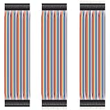HiLetgo 120pcs/3x40pcs Breadboard Jumper Wires Prototype Board Dupont Wire Male to Male, Male to Female, Female to Female, 2.54mm to 2.54mm 20CM Wires Assortment Kit for Arduino Raspberry PI DIY