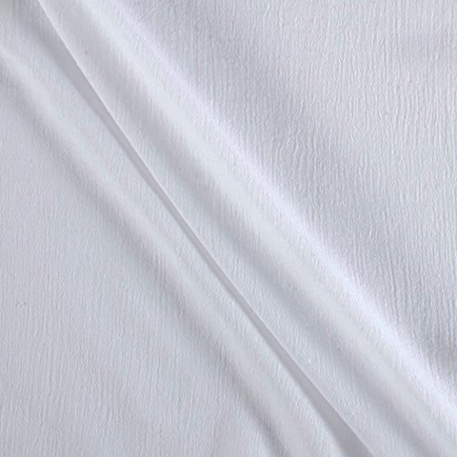 Ben Textiles Inc. Island Breeze Gauze White Fabric By The Yard