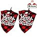 Malier 2 Pack Dog Bandanas Christmas Classic Buffalo Plaid Dog Bandana Dog Scarf Triangle Bibs Kerchief Merry Christmas Pet Costume for Small Medium Large Dogs Cats Pets (Christmas 7, Large)
