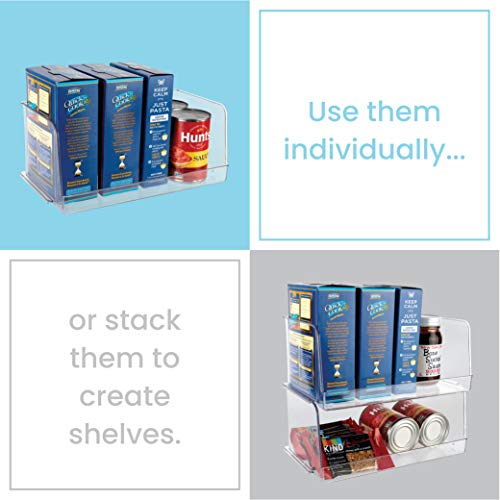 Homeries Stackable Acrylic Storage & Organization Bins Basket for
