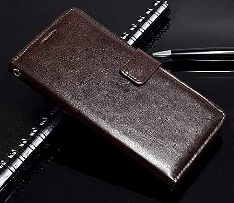 Erotic Flip Wallet Case Cover for Honor 9N - Coffee Brown