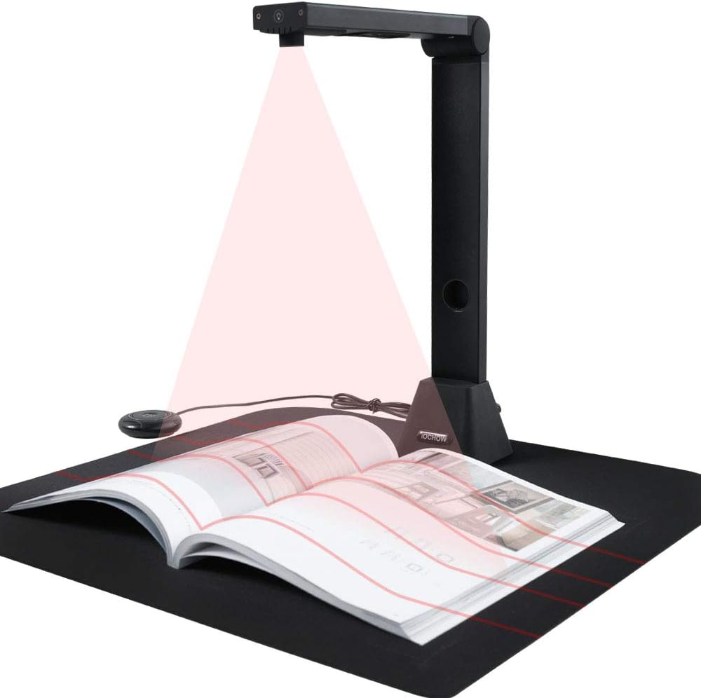 iOCHOW S5 Book & Document Camera, 22MP High Definition Professional Portable Book Scanner, Auto-Flatten & Deskew Tech, Capture Size A3, Multi-Language OCR, SDK & Twain for Office and Education: Electronics