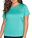 Champion Women's Plus Size Double Dry T-Shirt, Upbeat Teal Heather, 2X