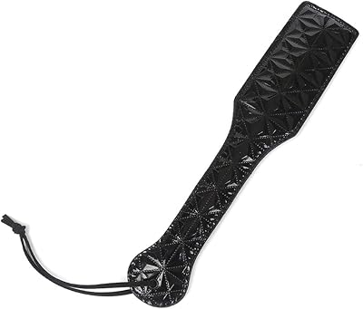 PU Leather Horse Riding Crop Faux Leather Paddle Whip Black Training Whip
