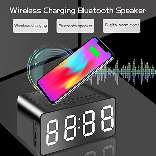 【Upgrade】 Canbrake Digital Clock Radio with Battery Backup,Bluetooth Speaker FM Clock Radio