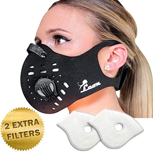 LEON N99 Dust Mask with 6 Carbon Activated Filters | Reusable Washable Anti Dust Mask | Non Slip Safety Mask | Dustproof Anti Pollution Smoke | Face Air Respirator | Outdoor Mowing Woodworking Allergy