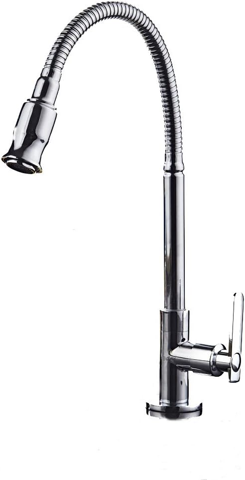LWH 360 Rotatable Single Cold Water Flexible Water Tap Touch On Kitchen Sink Faucets Bar Bathroom Sink Faucet