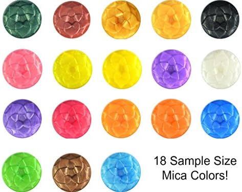 Mica Powder Sample Set - Best Starter Mica - 18 Colors for Soap &amp; Cosmetics