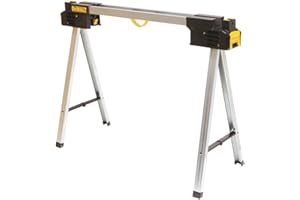 DEWALT Metal Folding Sawhorse, Portable Workstand, 2000 Lb Load Capacity, Lock & Stackable (DWST11155)