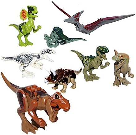 ERollDeep DeXop 3" Mini Dinosaurs with Different Kinds Miniature Action Figures (8Piece Small Size, Multicolor