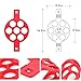 Silicone Pancakes Mold - New Upgrade Silicone Flip Molds 7 Circles Reusable Non Stick Egg Mold Ring pancake Maker for Kitchen - 2 Pack