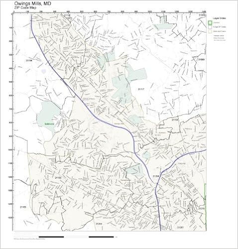 Owings Mills Zip Code Map Zip Code Wall Map Of Owings Mills, Md Zip Code Map Not Laminated:  Amazon.com: Office Products