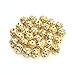 Linsoir Beads Round Crystal AB Stones Spacer Beads Gold Plated Hollow Metal Bracelet Beads 12mm Pack of 30 Pieces