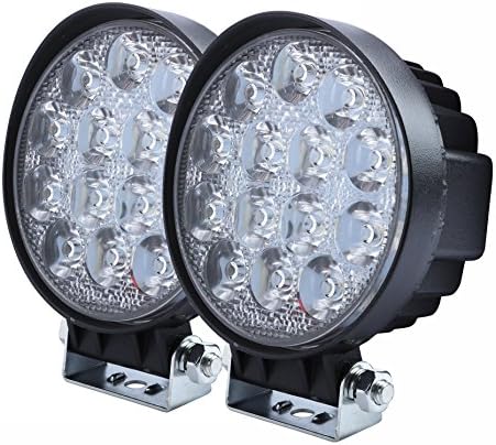Aellons Spot LED Work Light 2Pcs 42Watt Round High Power Epistar LEDs Off-road Led Fog Lights Driving Lights for SUV ATV etc