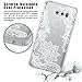 LG V30 / LG V30 Plus/LG V30S ThinQ/LG V35 / LG V35 ThinQ Case, SWODERS Flower Clear Design Shock Absorbing TPU + Hard PC Bumper Case Cover for LG V30 / LG V30 Plus - White