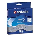 Verbatim BD-R 50GB 6X Blu-ray Recordable Media Disc - 10 Pack Spindle