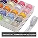 POPKU 50 Pcs Bobbins with Sewing Thread for Brother Singer Babylock Janome Kenmore (Assorted Colors)