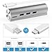 Unitek Aluminum USB Ethernet Converter 3-Port USB 3.0 Hub + 1 Micro USB 3.0 Port + RJ 45 10/100/1000 Mbps Gigabit Adapter Data Hub (Equipped Two Cables USB-C/USB-A to Micro B 3.0)