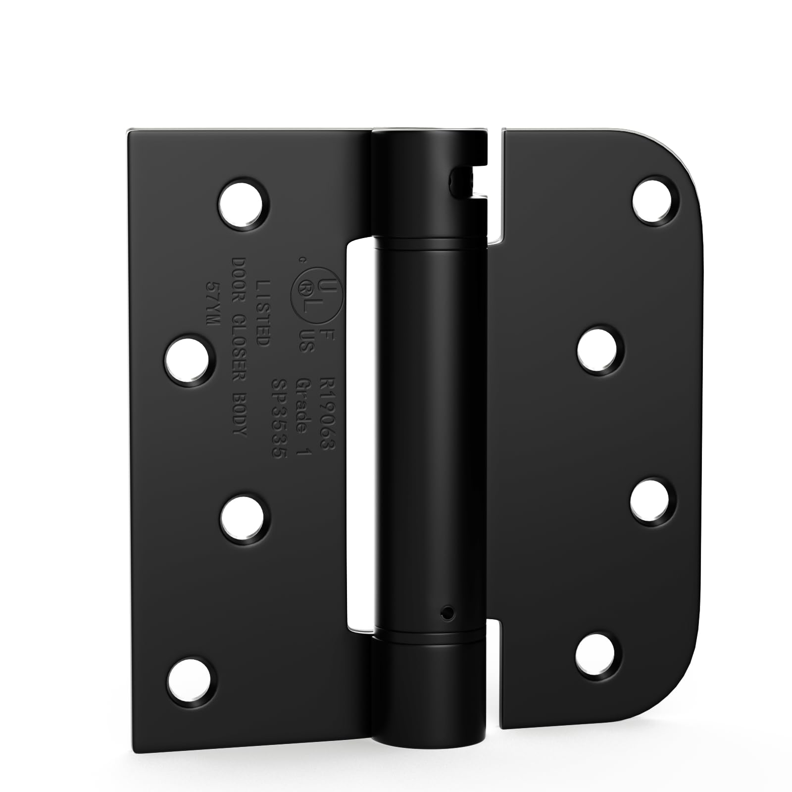 Photo 1 of goldenwarm 4pack Black Door Hinges 4 Inch Self Closing Spring Door Hinge with Square & 5/8" Radius Corners - Adjustable Door Closing, Residential & Heavy-Duty Door Hardware