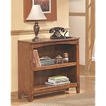 Ashley Furniture Signature Design – Cross Island Small Office Bookcase – 1 Adjustable Shelf – Casual – Medium Brown Finish