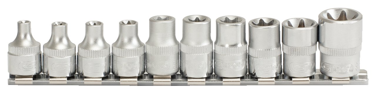 KS Tools 911.393 E5-E18 3/8-inch ETX Socket Set (10 Pieces)