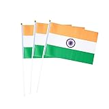 India Flag Indian Hand Held Mini Small Stick Flags