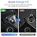 QC3.0 Car Charger,Aluminum Quick Charge Dual USB Car Charger 30W USB Cigarette Lighter Adapter Fast Charging Compatible Galaxy S9/S8/Note9/Note8, iPhone Xs Max/XR/X/8, LG, Nexus, Tablet(Grey)　