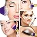 Becoyou Professional Makeup Brush Set, 5 Pieces Cosmetic Brushes Kit with Rhinestone Acrylic Smooth Handle for Blending Power Foundation Eyebrow Blush Concealer, Purple
