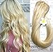 Blonde Hair Extensions Clip in Human Hair 16 inch Platinum Blonde 7 PCS Full Head #60 Silky Long Straight 70g Remy Fine Hair for Women