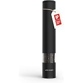 LARS NYS&Oslash;M Large Salt Pepper Mill Manual - Sea Salt Mill Pepper Grinder Set | XL Salt and Pepper Grinder Set - with Adjustable Ceramic Grinder from Coarse to Fine - Design Salt Pepper set - Easy to Fill