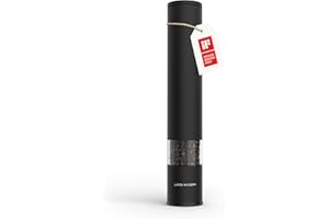 LARS NYSØM Salt Pepper Mill Manual with Adjustable Ceramic Grinder from coarse to fine I Design Spice Mill (Carbon Black)