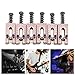 Alomejor Guitar Saddle Bridge Set 6PCS Metal Roller Bridge Repair Parts for Tele 6 String Guitar Replacement Use(Red Copper)thumb 3