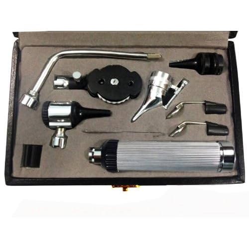 ZZZRT Stainless Steel Complete 3.25v Bayonet locking Otoscope / Ophthalmoscope Instrument Set, E.N.T Diagnostic... image