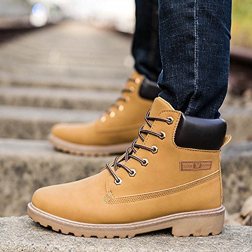 Gyoume Men Calf Boots Winter Lace Up Boots Shoes Male Ankle Boots Dress Shoes Hiking Boots