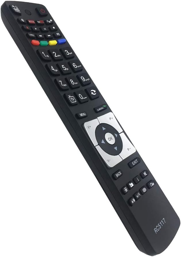 Replacement TV Remote Control RC5117 for All Hitachi Techwood LUXOR Technika Digihome Alba Telefunken Polaroid FINLUX Bush Smart TV with Netflix Youtube Buttons - Image 4