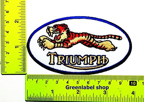 Triumph tiger Motorcycles Racing Vintage Racer Classic Biker Club Patch Logo Sew Iron on Embroidered Appliques Badge Sign Costume Send Free Registration