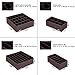 SONGMICS Drawer Organizers, Collapsible Closet Dividers for Bras, Underwear, Socks, Ties and Scarves, Foldable Storage Boxes, Set of 4, Brown URUS04K