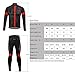 Lixada Men's Cycling Jersey Suit Winter Thermal Fleece Long Sleeve MTB Road Bicycle Shirt with 3D Tights Padded Pants