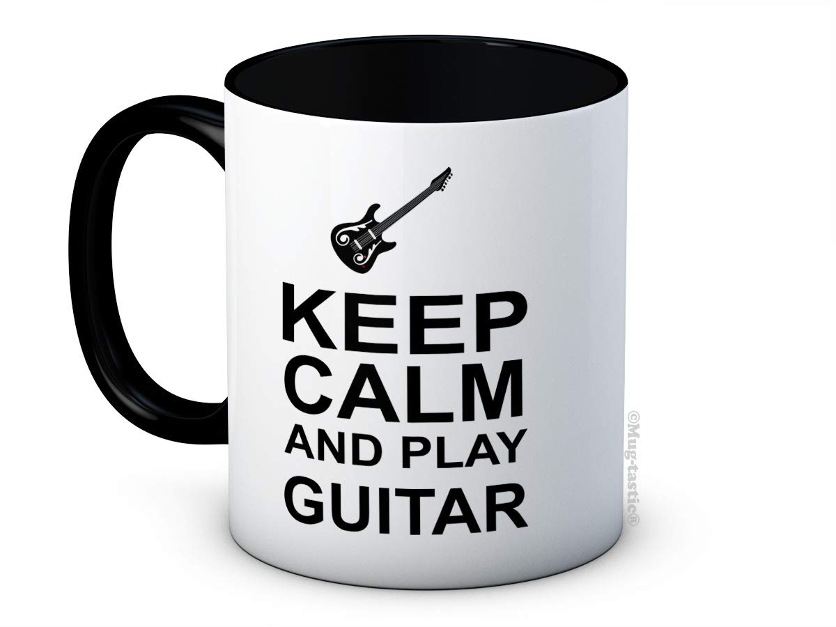 Keep Calm and Play Guitar - Guitarist Funny Ceramic Coffee Mug