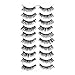 50 Pairs Black Long & Natural Thick Soft Reusable False Eyelashes Fake Eye Lash for Makeup Cosmetic - 5 Kinds of Style by Goldrose