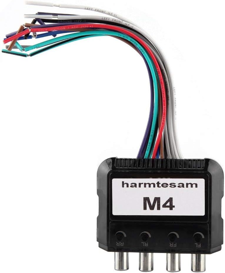 Audio Converter, Car Stereo Subwoofer 4 Channel High to Low Audio Converter with Power Amplifier Control Wire - Image 4